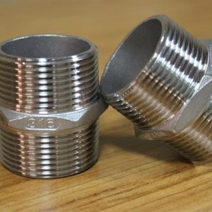 Stainless Hex Nipple